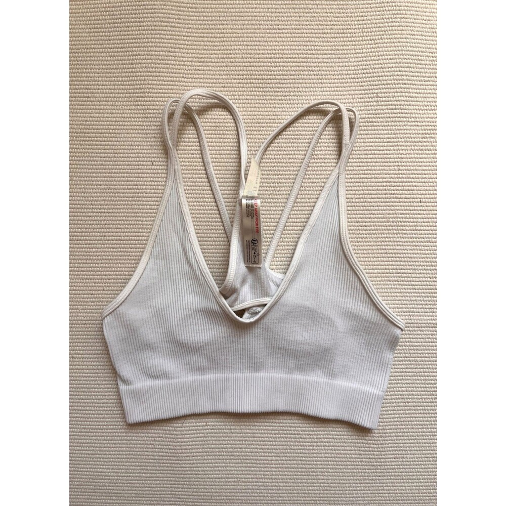 Free People FP MOVEMENT Free Throw Bra in White Size SMALL
